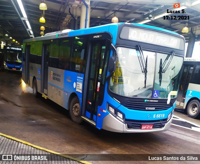 Transwolff Transportes e Turismo 6 6619 na cidade de São Paulo, São Paulo, Brasil, por Lucas Santos da Silva. Número da foto: #9568174.