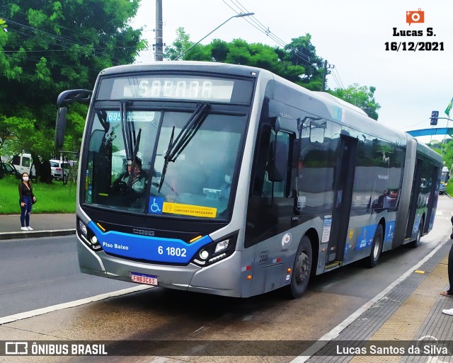 Viação Grajaú S.A. 6 1802 na cidade de São Paulo, São Paulo, Brasil, por Lucas Santos da Silva. Número da foto: #9568245.