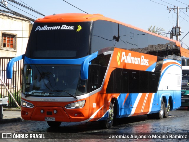 Pullman Bus 301 na cidade de Santiago, Santiago, Metropolitana de Santiago, Chile, por Jeremias Alejandro Medina Ramirez. Número da foto: #9568214.