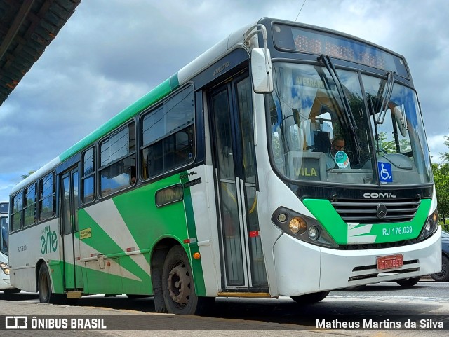 Viação Elite RJ 176.039 na cidade de Volta Redonda, Rio de Janeiro, Brasil, por Matheus Martins da Silva. ID da foto: 9567130.