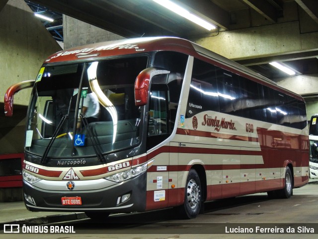 Santa Maria Fretamento e Turismo 690 na cidade de São Paulo, São Paulo, Brasil, por Luciano Ferreira da Silva. ID da foto: 9569924.