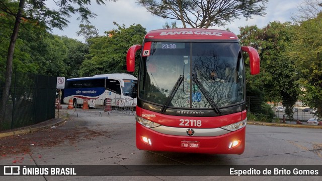 Viação Santa Cruz 22118 na cidade de São Paulo, São Paulo, Brasil, por Espedito de Brito Gomes. ID da foto: 9566776.