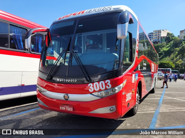 Lider Bus 3003 na cidade de Aparecida, São Paulo, Brasil, por João Marcos William. ID da foto: 9569895.