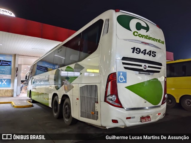 Viação Continental de Transportes 19445 na cidade de Ribeirão Preto, São Paulo, Brasil, por Guilherme Lucas Martins De Assunção. Número da foto: #9566810.