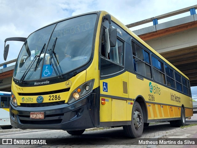 Viação Elite 2286 na cidade de Volta Redonda, Rio de Janeiro, Brasil, por Matheus Martins da Silva. Número da foto: #9567102.