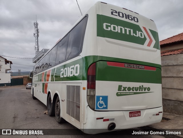 Empresa Gontijo de Transportes 20160 na cidade de Minas Novas, Minas Gerais, Brasil, por Josimar Gomes Simoes. ID da foto: 9566939.