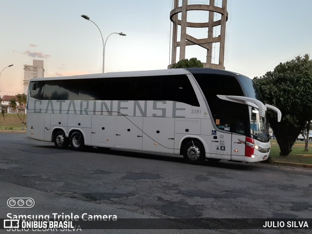 Auto Viação Catarinense 3381 na cidade de Lages, Santa Catarina, Brasil, por JULIO SILVA. ID da foto: 9567211.