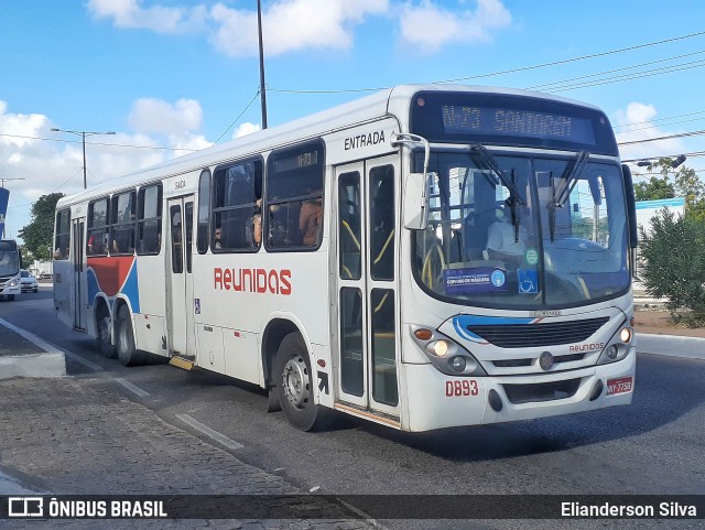 Reunidas Transportes Urbanos 0893 na cidade de Natal, Rio Grande do Norte, Brasil, por Elianderson Silva. Número da foto: #9570015.