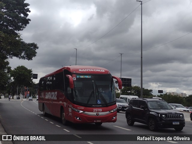 Viação Santa Cruz 25119 na cidade de São Paulo, São Paulo, Brasil, por Rafael Lopes de Oliveira. Número da foto: #9569495.