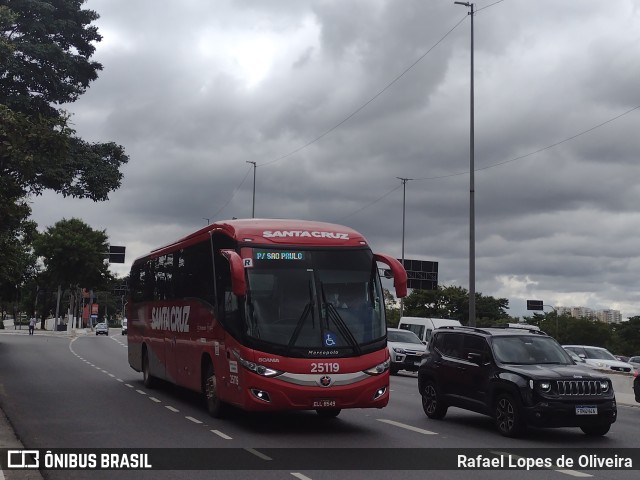 Viação Santa Cruz 25119 na cidade de São Paulo, São Paulo, Brasil, por Rafael Lopes de Oliveira. ID da foto: 9569495.