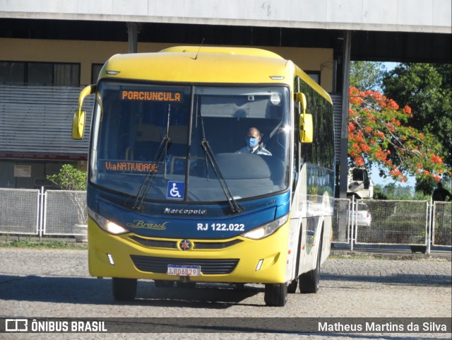 Brasil SA Transporte e Turismo RJ 122.022 na cidade de Campos dos Goytacazes, Rio de Janeiro, Brasil, por Matheus Martins da Silva. ID da foto: 9566964.