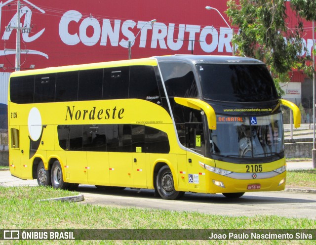 Viação Nordeste 2105 na cidade de Natal, Rio Grande do Norte, Brasil, por Joao Paulo Nascimento Silva. Número da foto: #9569576.