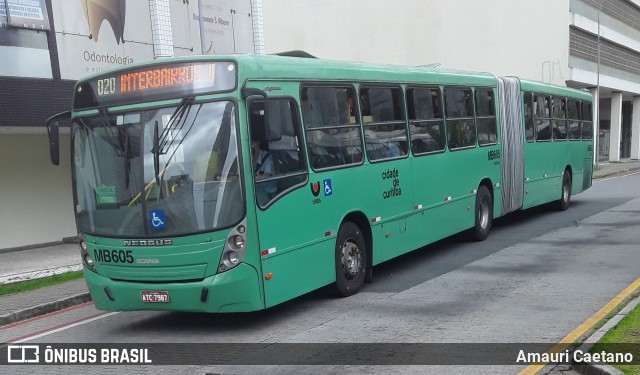 Auto Viação Mercês MB605 na cidade de Curitiba, Paraná, Brasil, por Amauri Caetano. Número da foto: #9567158.