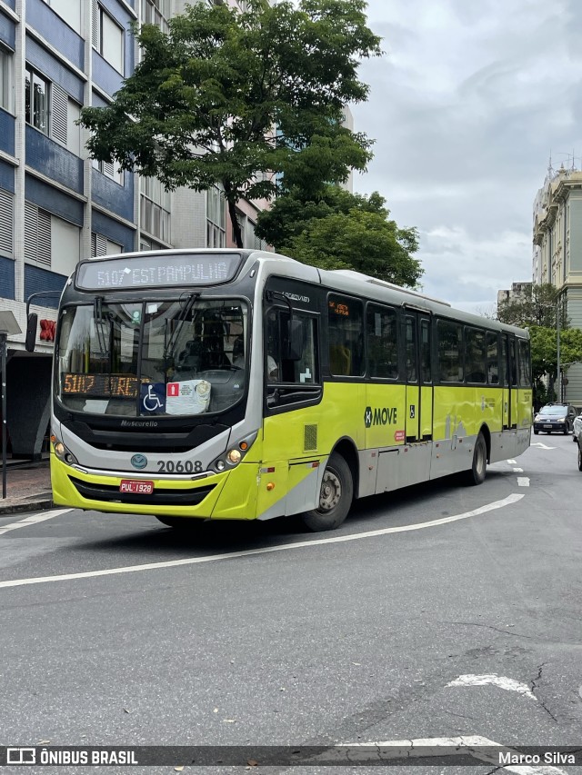 SM Transportes 20608 na cidade de Belo Horizonte, Minas Gerais, Brasil, por Marco Silva. Número da foto: #9518851.