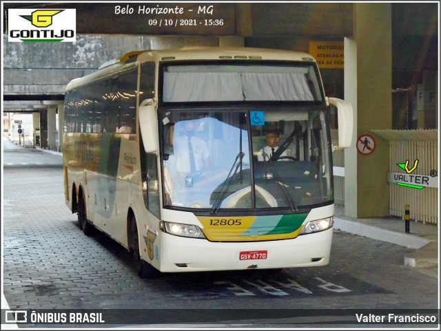 Empresa Gontijo de Transportes 12805 na cidade de Belo Horizonte, Minas Gerais, Brasil, por Valter Francisco. ID da foto: 9518742.