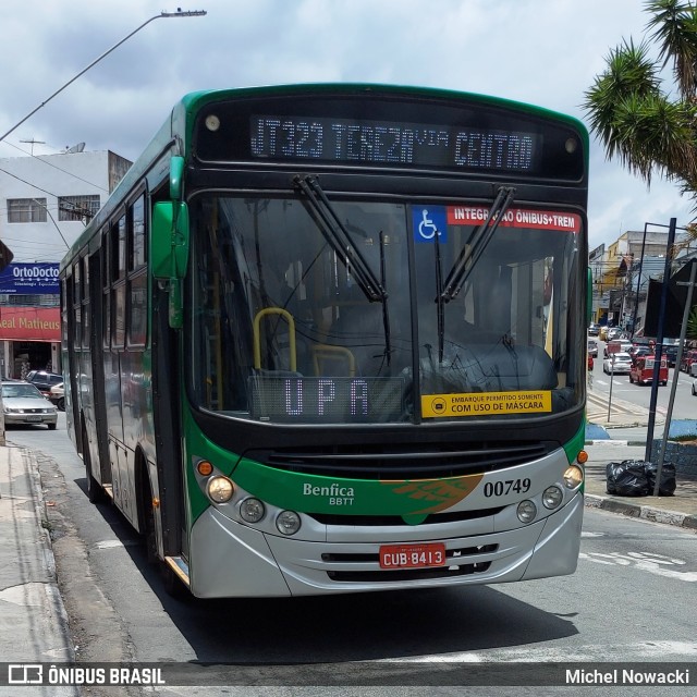 BBTT - Benfica Barueri Transporte e Turismo 00749 na cidade de Jandira, São Paulo, Brasil, por Michel Nowacki. Número da foto: #9572294.