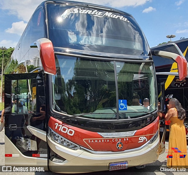 Santa Maria Fretamento e Turismo > Transportes Santa Maria(SP) 1100 na cidade de São Paulo, São Paulo, Brasil, por Claudio Luiz. Número da foto: #9572708.