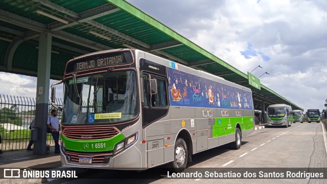 Transcooper > Norte Buss 1 6551 na cidade de São Paulo, São Paulo, Brasil, por Leonardo Sebastiao dos Santos Rodrigues. Número da foto: #9573173.