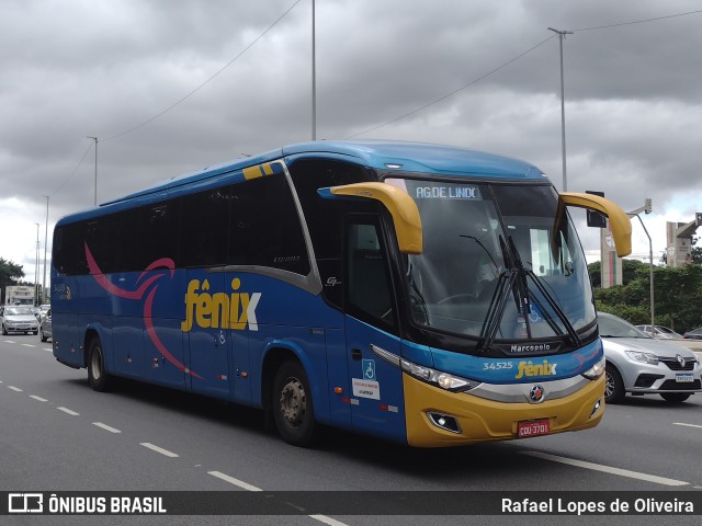 Rápido Expresso Fênix Viação 34525 na cidade de São Paulo, São Paulo, Brasil, por Rafael Lopes de Oliveira. Número da foto: #9570771.