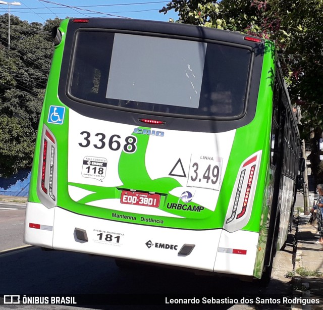 VB Transportes e Turismo 3368 na cidade de Campinas, São Paulo, Brasil, por Leonardo Sebastiao dos Santos Rodrigues. Número da foto: #9570933.