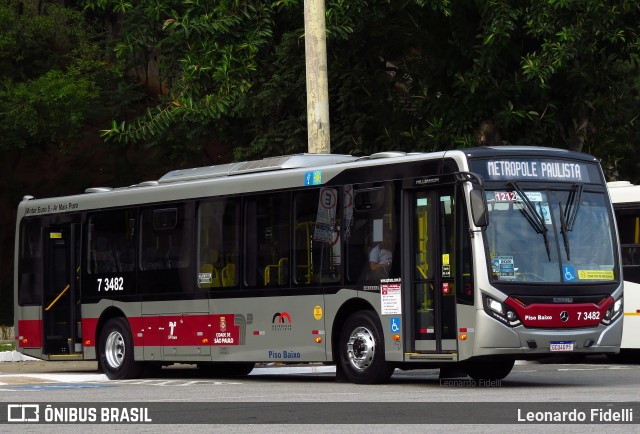 Viação Metrópole Paulista - Zona Sul 7 3482 na cidade de São Paulo, São Paulo, Brasil, por Leonardo Fidelli. ID da foto: 9573581.