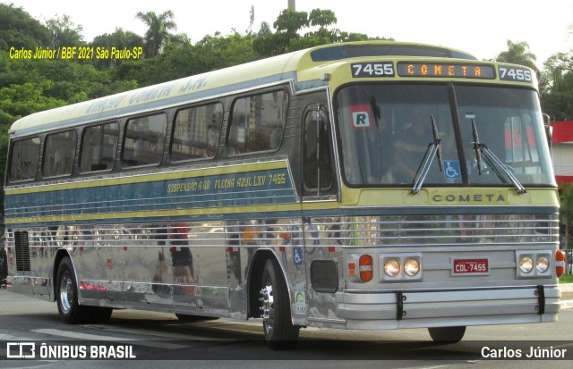 Viação Cometa 7455 na cidade de São Paulo, São Paulo, Brasil, por Carlos Júnior. Número da foto: #9572540.