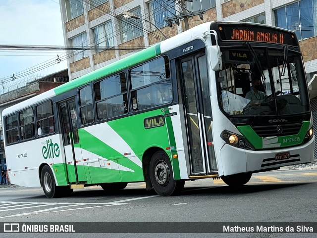 Viação Elite RJ 176.035 na cidade de Volta Redonda, Rio de Janeiro, Brasil, por Matheus Martins da Silva. ID da foto: 9571950.