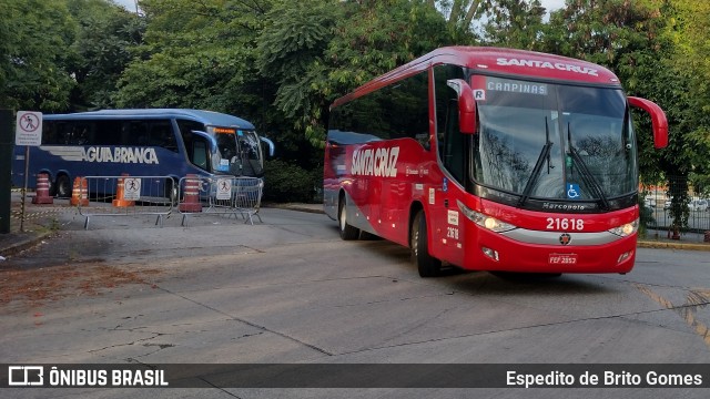 Viação Santa Cruz 21618 na cidade de São Paulo, São Paulo, Brasil, por Espedito de Brito Gomes. ID da foto: 9570903.