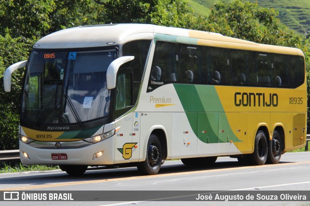 Empresa Gontijo de Transportes 18935 na cidade de Barra do Piraí, Rio de Janeiro, Brasil, por José Augusto de Souza Oliveira. ID da foto: 9573092.