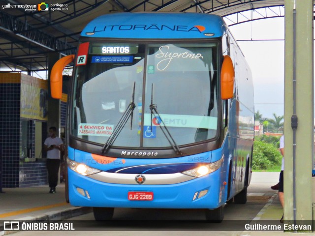 Litorânea Transportes Coletivos 5984 na cidade de Bertioga, São Paulo, Brasil, por Guilherme Estevan. Número da foto: #9571379.