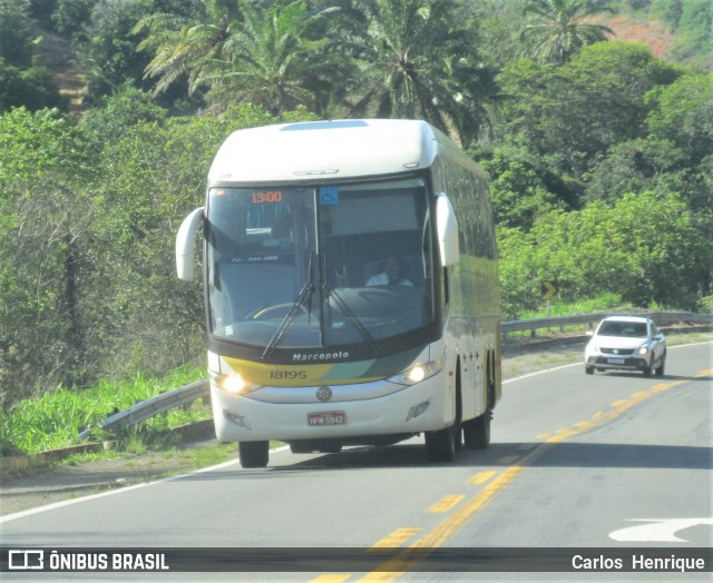 Empresa Gontijo de Transportes 18195 na cidade de Caravelas, Bahia, Brasil, por Carlos  Henrique. Número da foto: #9575168.