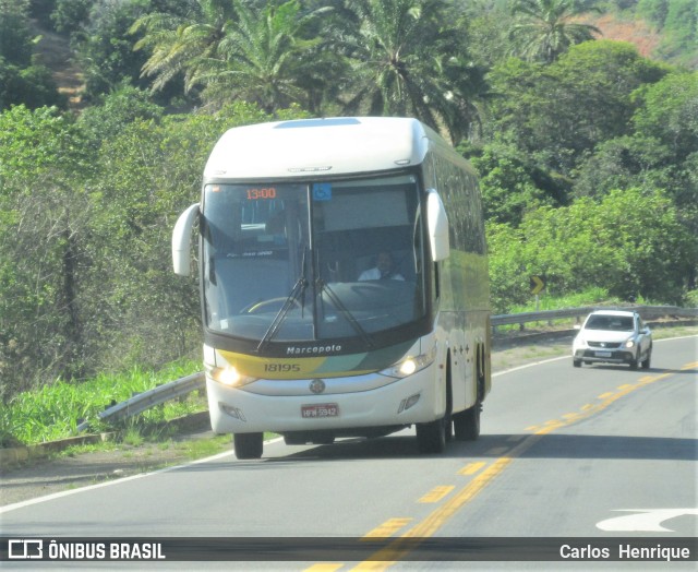 Empresa Gontijo de Transportes 18195 na cidade de Caravelas, Bahia, Brasil, por Carlos  Henrique. ID da foto: 9575168.