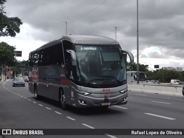 Auto Viação 1001 RJ 108.1116 na cidade de São Paulo, São Paulo, Brasil, por Rafael Lopes de Oliveira. ID da foto: 9574330.