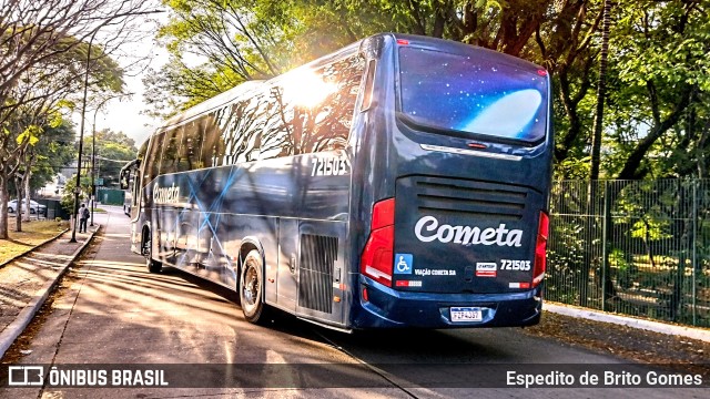 Viação Cometa 721503 na cidade de São Paulo, São Paulo, Brasil, por Espedito de Brito Gomes. ID da foto: 9576491.