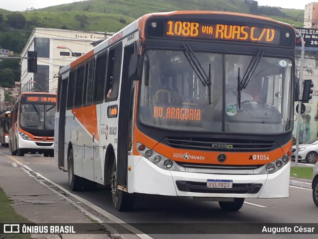 Viação São José A01054 na cidade de Nova Iguaçu, Rio de Janeiro, Brasil, por Augusto César. ID da foto: 9579983.