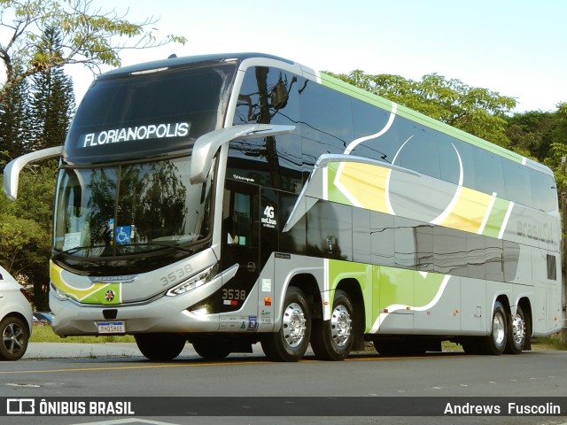 Brasil Sul Linhas Rodoviárias 3538 na cidade de Joinville, Santa Catarina, Brasil, por Andrews  Fuscolin. Número da foto: #9579185.