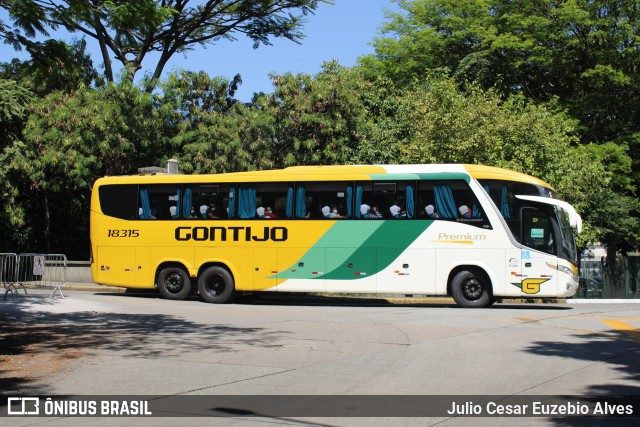 Empresa Gontijo de Transportes 18315 na cidade de São Paulo, São Paulo, Brasil, por Julio Cesar Euzebio Alves. ID da foto: 9581885.