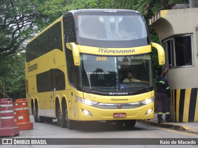 Viação Itapemirim 17017 na cidade de São Paulo, São Paulo, Brasil, por Kaio de Macedo. ID da foto: 9580845.