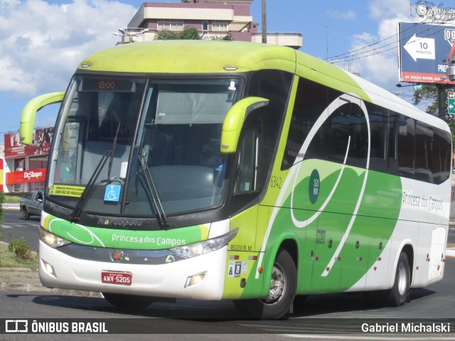 Expresso Princesa dos Campos 6342 na cidade de Ponta Grossa, Paraná, Brasil, por Gabriel Michalski. ID da foto: 9581946.