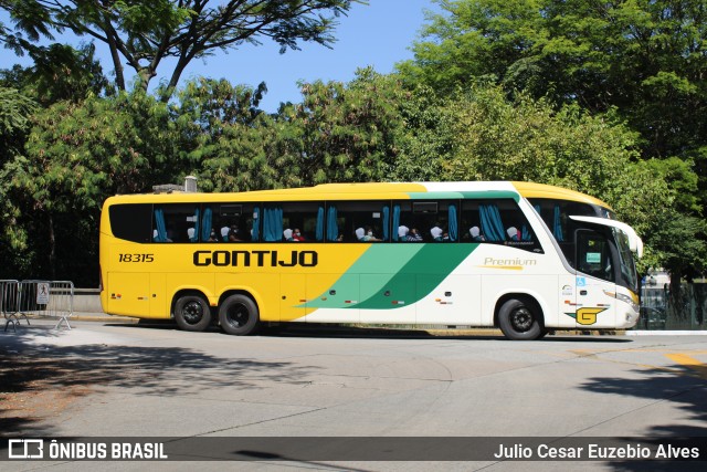 Empresa Gontijo de Transportes 18315 na cidade de São Paulo, São Paulo, Brasil, por Julio Cesar Euzebio Alves. Número da foto: #9581882.