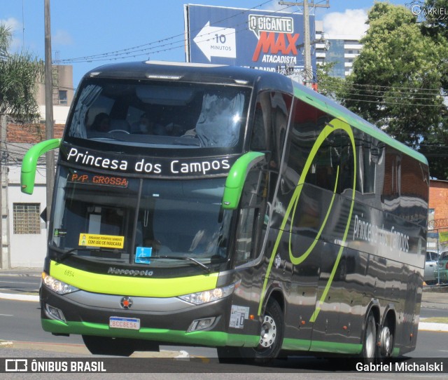 Expresso Princesa dos Campos 6854 na cidade de Ponta Grossa, Paraná, Brasil, por Gabriel Michalski. ID da foto: 9581856.