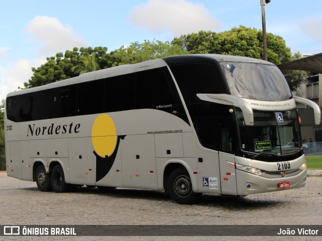 Viação Nordeste 2103 na cidade de Fortaleza, Ceará, Brasil, por João Victor. ID da foto: 9583899.