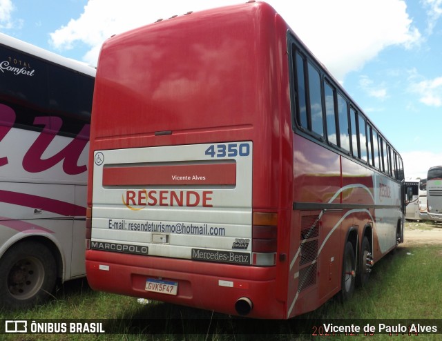 Resende Turismo 4350 na cidade de Aparecida, São Paulo, Brasil, por Vicente de Paulo Alves. Número da foto: #9582513.