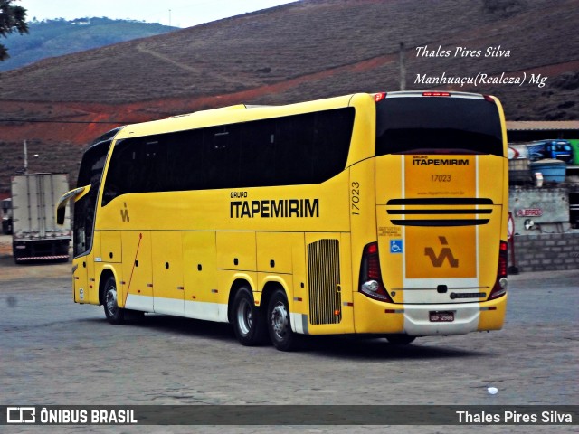 Viação Itapemirim 17023 na cidade de Manhuaçu, Minas Gerais, Brasil, por Thales Pires Silva. Número da foto: #9584590.