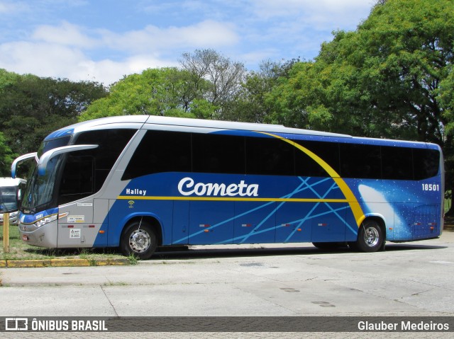 Viação Cometa 18501 na cidade de São Paulo, São Paulo, Brasil, por Glauber Medeiros. ID da foto: 9583526.