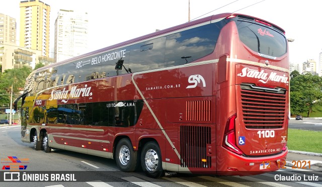 Santa Maria Fretamento e Turismo > Transportes Santa Maria(SP) 1100 na cidade de São Paulo, São Paulo, Brasil, por Claudio Luiz. Número da foto: #9584115.
