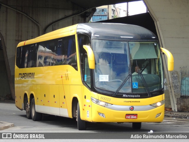 Viação Itapemirim 60033 na cidade de Belo Horizonte, Minas Gerais, Brasil, por Adão Raimundo Marcelino. Número da foto: #9586913.
