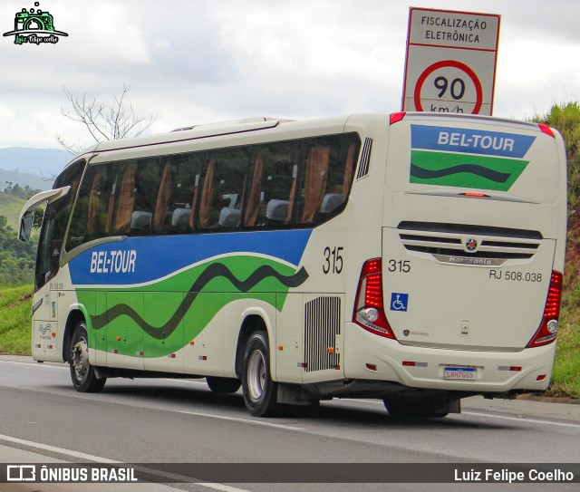 Bel-Tour Transportes e Turismo 315 na cidade de Juiz de Fora, Minas Gerais, Brasil, por Luiz Felipe Coelho. Número da foto: #9585681.