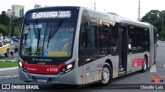 Express Transportes Urbanos Ltda 4 8708 na cidade de São Paulo, São Paulo, Brasil, por Claudio Luiz. Número da foto: #9586005.