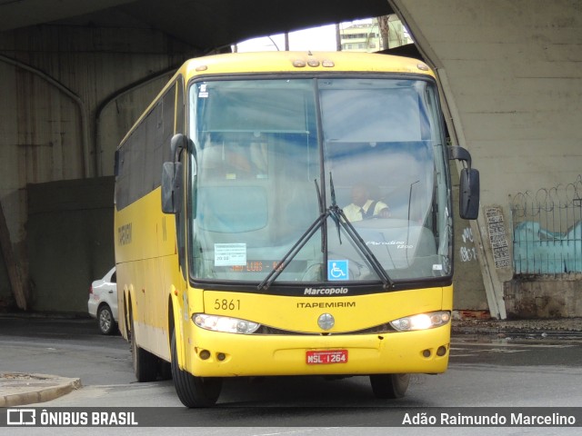 Viação Itapemirim 5861 na cidade de Belo Horizonte, Minas Gerais, Brasil, por Adão Raimundo Marcelino. ID da foto: 9586899.